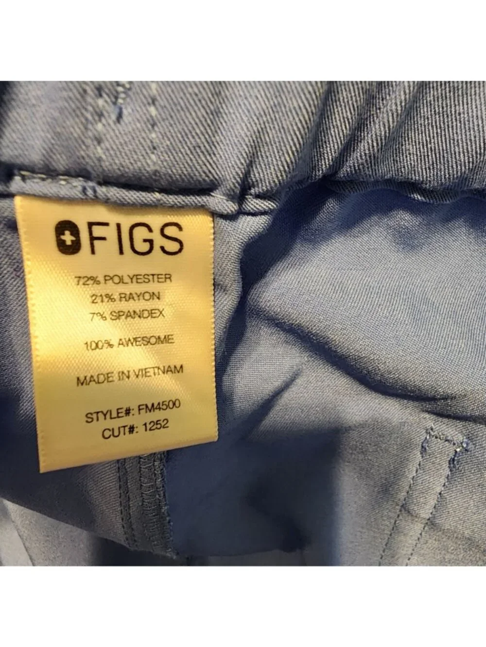 Figs Technical Collection Men’s Pisco Basic Scrub Pants. Blue XL